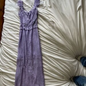 Purple Ruffled Maxi Dress